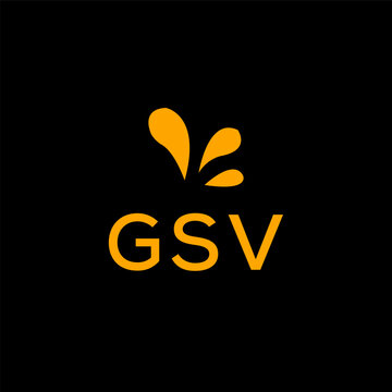 GSV Creative Unique Modern Letter Logo Design. ON BLACK BACKGROUND 

