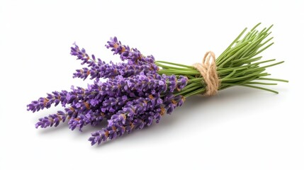 Aromatic Lavender: A delicate bouquet of fragrant lavender blooms, tied together with rustic twine, evokes a sense of tranquility and natural beauty.