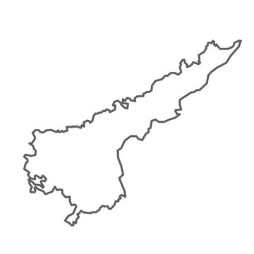 ANDRA PRADESH map vector line 