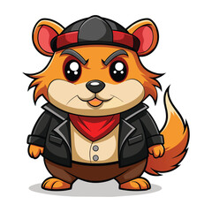 gangster dog vector art