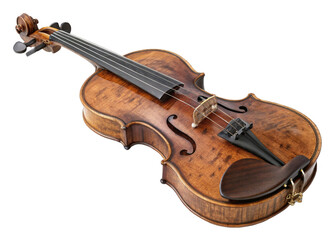 Fototapeta premium Classical Violin isolated on a transparent background.