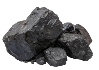 Obraz premium Coal isolated on a transparent background.