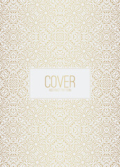 cover of elegant pattern motif in gold color