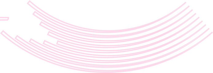 Curved neon contour lines with uneven, irregularly tapered ends.