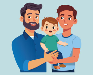 Fototapeta premium happy family with children