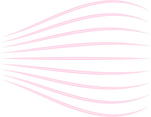 Parallel neon-effect lines radiate outward with an inflated appearance, creating a bold motion effect.