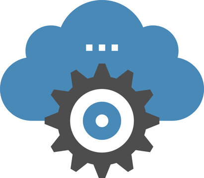 cloud computing flat web icon concept