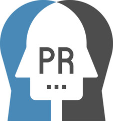 public relations flat web icon concept