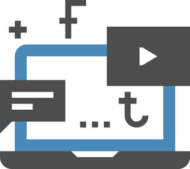 Obraz premium digital marketing flat web icon concept