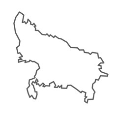 uttar pradesh map outline 