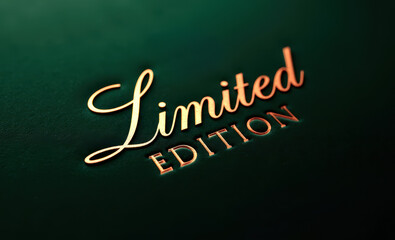 Obraz premium Elegant limited edition typography on luxurious green background for print design