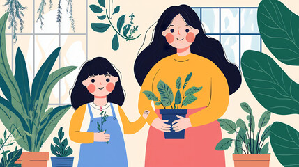 girl with a bouquet of flowers