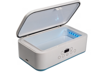  UV Sanitizer Box isolated on a transparent background.