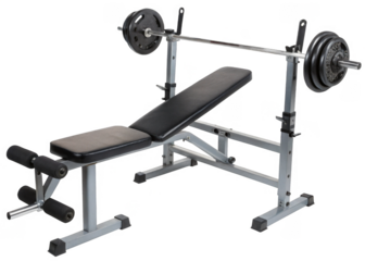 Weight Bench isolated on a transparent background.