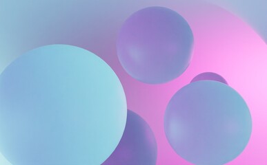 colorful sphere on blue background