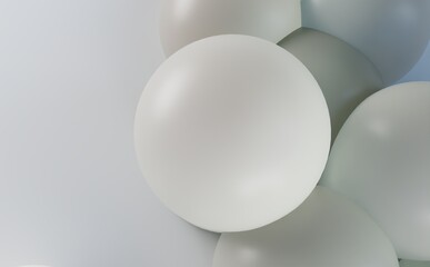 white sphere on white background