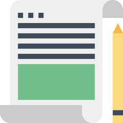 scroll flat web icon concept