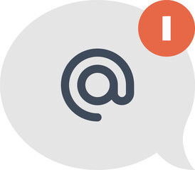 message bubble flat web icon concept