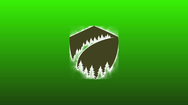 pine tree icon animation video spruce tree, forest wood animation, 4k transparent motion graphics, infinite loop