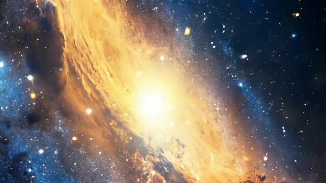 4K宇宙星云绚丽色彩梦幻星点背景