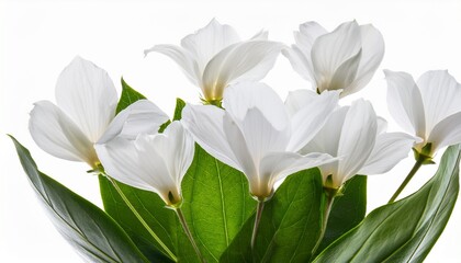 white flowers isolated on transparent background cutout