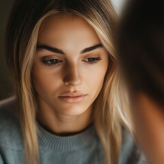Naklejka premium Cognitive behavioural therapy. CBT. Stress anxiety. Psychotherapy mindfulness. Therapist guiding patient in cognitive behavioral therapy session