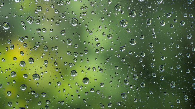 Realistic water droplets on the glass, rain drops on a window or steam transudation in shower, water droplets condensed on cold surface an isolated template
