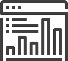 statistics flat line web icon concept