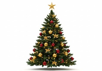 Christmas tree isolated on white