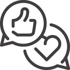 brand engagement flat line web icon concept