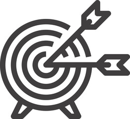 targeting flat line web icon concept