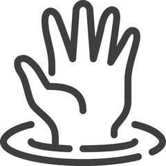 help flat line web icon concept