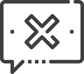 negative review flat line web icon concept