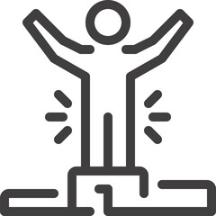 success flat line web icon concept