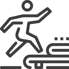 growing knowledge flat line web icon concept