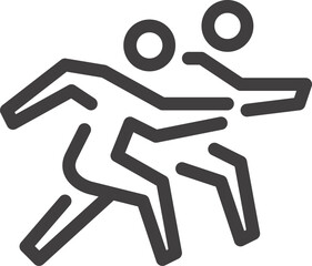competition flat line web icon concept