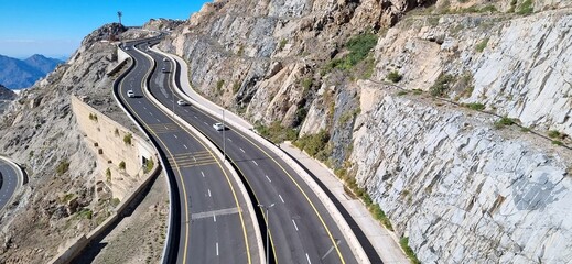 Fototapeta premium Taif scenery view from Al Hada Cable Car