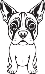 Boxer puppy. Hand drawn vector illustration