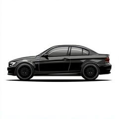 Stylish black sports car parked on a flat surface showcasing sleek design and modern features