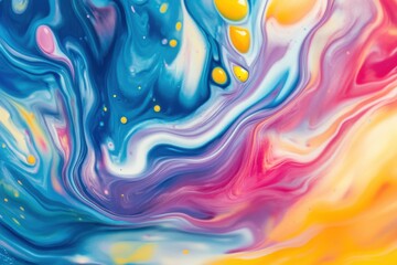 Fototapeta premium Abstract colorful fluid liquid paint background swirls