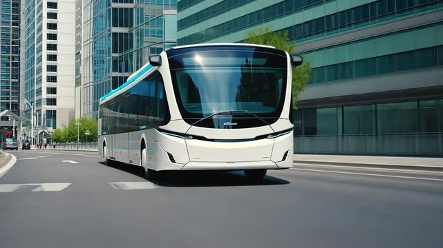 Autonomous bus without driver.