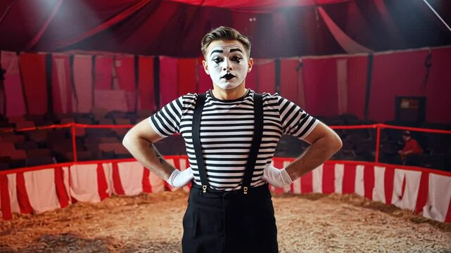 Mime in a circus.