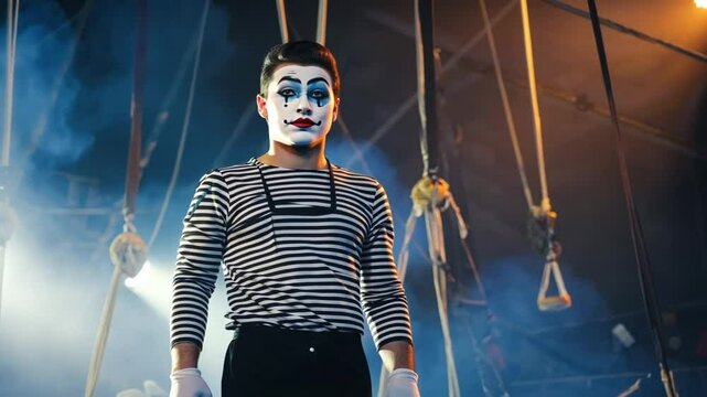 Mime in a circus.