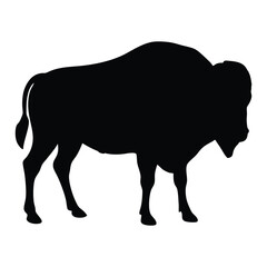 Bull vector silhouette black color illustration