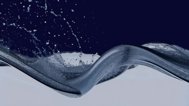 Dynamic splash captures fluidity animated overlay, transparent 4K video, alpha channel, ProRes 4444