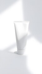 Minimalist Product: A clean, isolated image of a simple, white product container, evoking a sense of modern design and purity, enhanced by delicate shadow play.