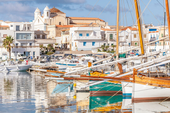 Calasetta, Sant'Antioco, Italy, view from the Marina