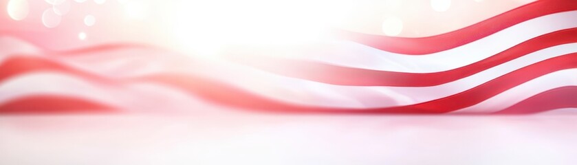Fototapeta premium Illuminated american flag, symbol of freedom shining bright in the light