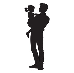 Family silhouettes illustration vector white background.