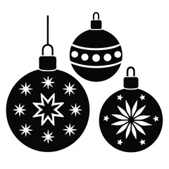 A set of Christmas balls vector illustration
